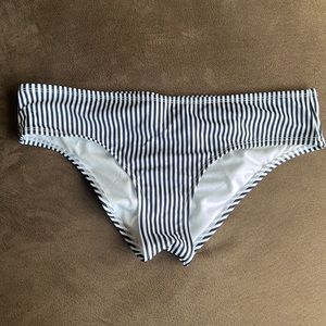 Black and white striped bikini bottoms